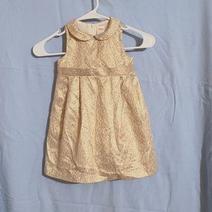 2t gold colored children's dress with petticoat GYMBOREE